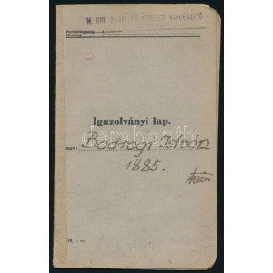 1940 Katonai igazolványi lap Baja