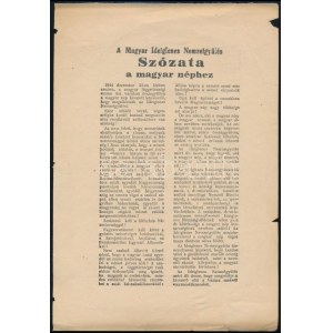 1944. 12. 24-31. A Magyar Ideiglenes Nemzetgyűlés szózata a magya néphez...