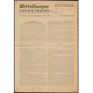 1945. Berlin Mitteilungen für die Truppe...