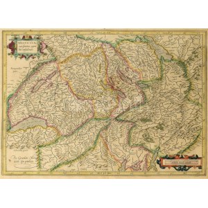 1619 Mercator: Helvetia cum finitimis regionibus confoederatis. Svájc katonai térképe.Színezett rézmetszet...