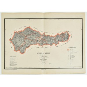 cca 1890-1900 Kolozs megye közigazgatási térképe. Hivatalos adatok alapján rajzolta: Hátsek Ignác m. kir. térképész. 1 ...