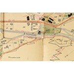 1901 Fenyőháza/Lubochna nyaralótelep térkép vázlata, rajta a Vág (Váh/Waag) folyóval és Lubochna patakkal...
