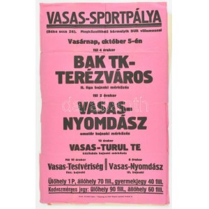 1930 Vasas Sportpályán rendezett BAK TK - Terézváros II. liga bajnoki mérkőzés, Vasas ...