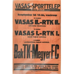 1930 Vasas Sportpályán rendezett Vasas II.- RTK I. amatőr labdarúgó szövetségi díjmérkőzés, Vasas I.- RTK I...