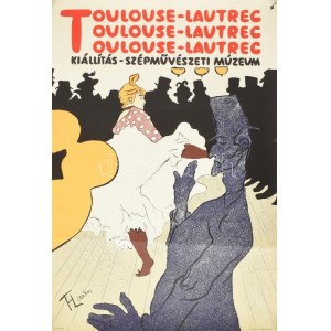 Toulouse-Lautrec kiállítás, Szépművészeti Múzeum, hajtásnyomokkal, szakadással, 83×57 cm