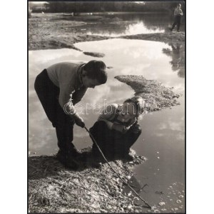 cca 1964 Bakos Géza: Tavaszi mese, feliratozott vintage fotóművészeti alkotás, 39,5x29,5 cm