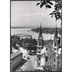 cca 1965 Esztergomi látkép, Czakó László pécsi fotóművész hagyatékából, feliratozott vintage fotó...