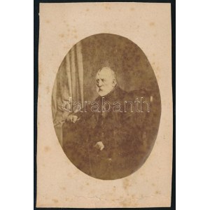 cca 1860 Kisfaludi Madarász Zsimgond, Madarász József (1814-1915) politikus édesapjának keményhátú fotója, Pest...