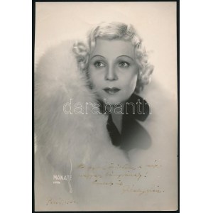 1936 Zilahy Irén (1902-1944) színésznő, énekesnő fotója, Wien, Manasse...