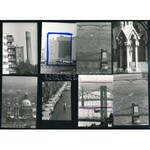 1976-1977 Budapesti városképek, 44 db vintage nézőkép, 9x6 cm