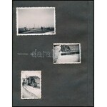1942 Ferihegyi reptér építése. 25 db fotó albumlapokon, feliratozva ...