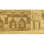1884 Segesvári utcakép,az utca sarkán 'Josef B. Teutsch' fehérnemű- és divat üzletével (divat-, pamut- .....