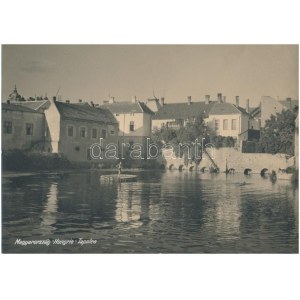 cca 1940 Tapolca, Barlang-tó, vintage fotó, feliratozva, 21x29 cm
