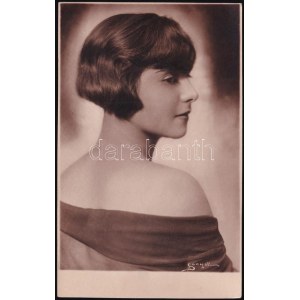 cca 1920-1940 Fiatal hölgyet ábrázoló fotólap, Sonja photó Bp. pecséttel, 13,5x8,5 cm