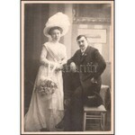1909 Székesfehérvár, Dr. Keresztesék által feliratozott, vintage esküvői fotó...