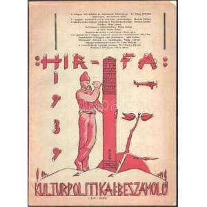 1939 Hír - Fa: Kultúrpolitikai beszámoló I. évf I. induló száma.