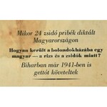 1944 A Harc. 1944. jul. 1., I. évf. 7. sz. A Zsidókérdést Kutató Magyar Intézet hivatalos lapja. Főszerk....