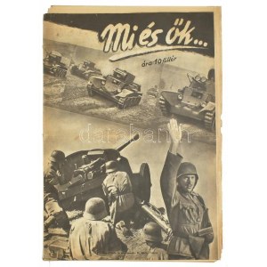 1943 Mi és ők... Összeáll. és szerkesztette: Marjay Frigyes. Bp., Stádium, kis szakadásokkal,12 sztl. lev., 41x29 cm...