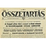 1945. 01.11. Az Összetartás c. nyilas lap III. évf 7. száma a körülzárt Budapestről.