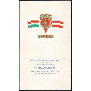 1955 Magyarország-Ausztria nemzetek közötti labdarúgó-mérkőzés díszvacsorája. Margitszigeti Nagyszálló, 1955...