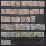 1871-1899 Magyar klasszikus összeállítás másodpéldányokkal, több mint 800 db bélyeg Vizír berakóban / 1871...