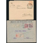 1903-1915 5 db levelezőlap és levél külföldre küldve, közte ajánlott és nyomtatvány / 5 cover and PS...