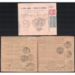 1917-1944 8 db Kárpát-Ukrajna küldemény, benne 4 db levelezőlap és 4 db szállítólevél, közte 4 db kétnyelvű, magyar...