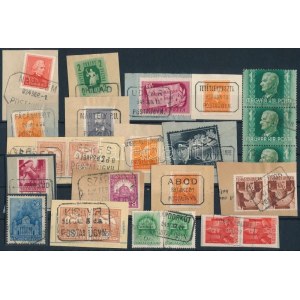 18 db különféle Postaügynökségi bélyegzés stecklapon ...