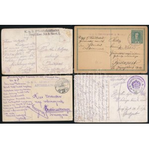 1914-1917 23 db tábori posta küldemény különféle érdekes alakulatbélyegzésekkel...