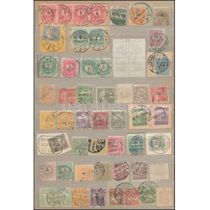 Perfin gyűjtemény / tétel, benne 679 db céglyukasztásos bélyeg és 6 db küldemény perfin bélyegekkel bérmentesítve...
