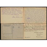 1940-1944 Levelezőlapok különféle tábori postai bélyegzésekkel illetve katonai levelezés polgári postával ...