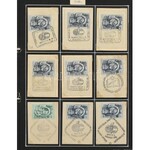 1951-1955 Kb 355 darabos alkalmi bélyegzés gyűjtemény főleg kivágásokon gyűrűs berakóban...