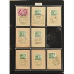 1951-1955 Kb 355 darabos alkalmi bélyegzés gyűjtemény főleg kivágásokon gyűrűs berakóban...