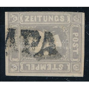 1858 Hírlapbélyeg szürkésibolya színben / Newspaper stamp greyish purple. (P)APA Identification...