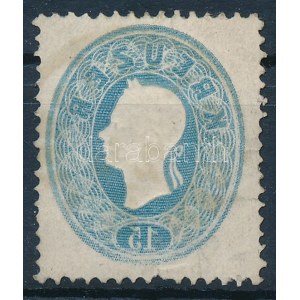 1861 1kr gépszínátnyomattal (foghiba) / machine offset (missing perf)