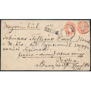 ~1861 4 x 5kr ajánlott levélen / on registered cover VESZPRIM - Pest