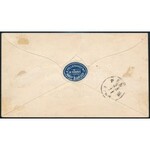1861 15kr díjjegyes boríték, hátoldalon levélzáróval. Szép, ritka darab! / 15kr PS-cover NAGY-KÁROLY ...