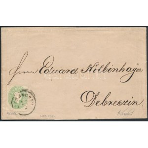 1863 3kr helyi levélen / on local cover DEBRECZIN Signed: Kessler