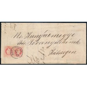 1871 2 x 5kr 2. súlyfokozatú nyomtatványon (80.000) / on 2nd weight class printed matter KOLOZSVÁR...