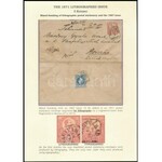 1871 Kőnyomat 5kr díjjegyes boríték 1867-es 10kr kiegészítéssel ajánlott levélként (kiállítási lapon...