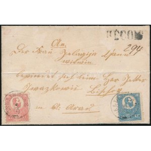 1871 Kőnyomat 5kr + 10kr ajánlott levélen / Mi 3 + 4 on registered cover ALLIBUNÁR