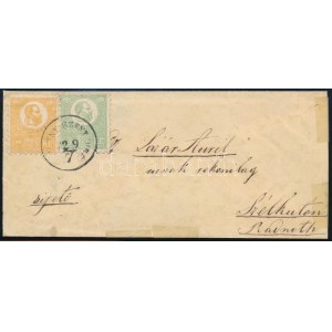 1871 Kőnyomat 2kr + 3kr levélen / Mi 1 + 2 on cover (GÖRG)ÉNY SZENT IMRE - Szélkut