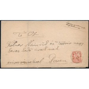 1871 Kőnyomat 5kr levélen / on cover VÁNCSOD (Gudlin 600 p)