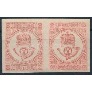 1871 Könyvnyomású Hírlapbélyeg pair / Newspaper stamp pair