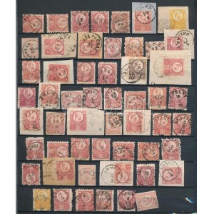 1871 54 db Réznyomat bélyeg különböző olvasható / szép bélyegzésekkel / 54 stamps with nice / readable cancellations ...