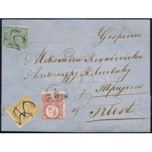 1873 Levél Boszniából török 20para és 1piaster majd Magyarországon Réznyomat 5kr bérmentesítéssel (ZAV)ALJE...
