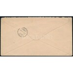 ~1873 15kr erősen képbe fogazott vörösesbarna bélyeg ajánlott levélen ...