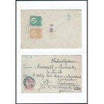 1874.dec.3. Vegyes bérmentesítésű levél Réznyomat 2kr, 3kr + Színesszámú 5kr bélyegekkel. Rendkívül ritka kombináció! ...