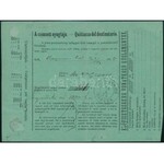 1975 Magyar-olasz nyelvű postautalvány 2 db Réznyomat 25kr és 1874-es 5kr vegyes kiegészítéssel / Hungarian...
