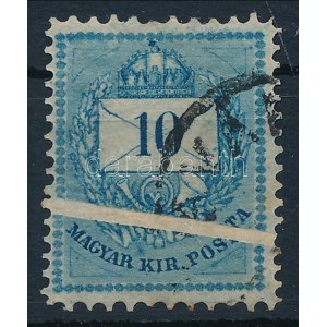 1874 10kr vastag papírránccal / paper crease